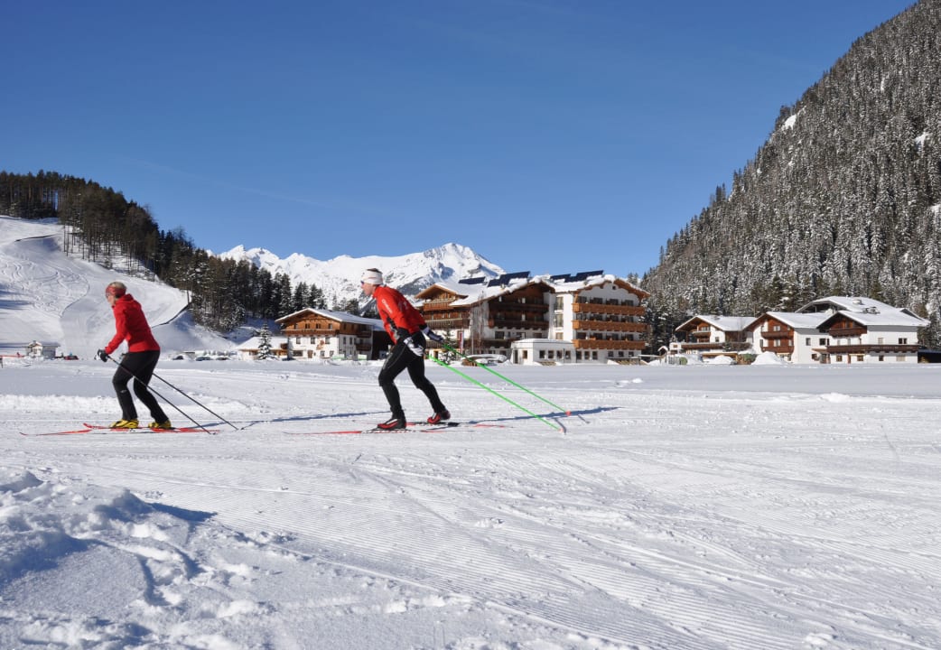Langlaufloipe am Haus Hotel Tauferberg
