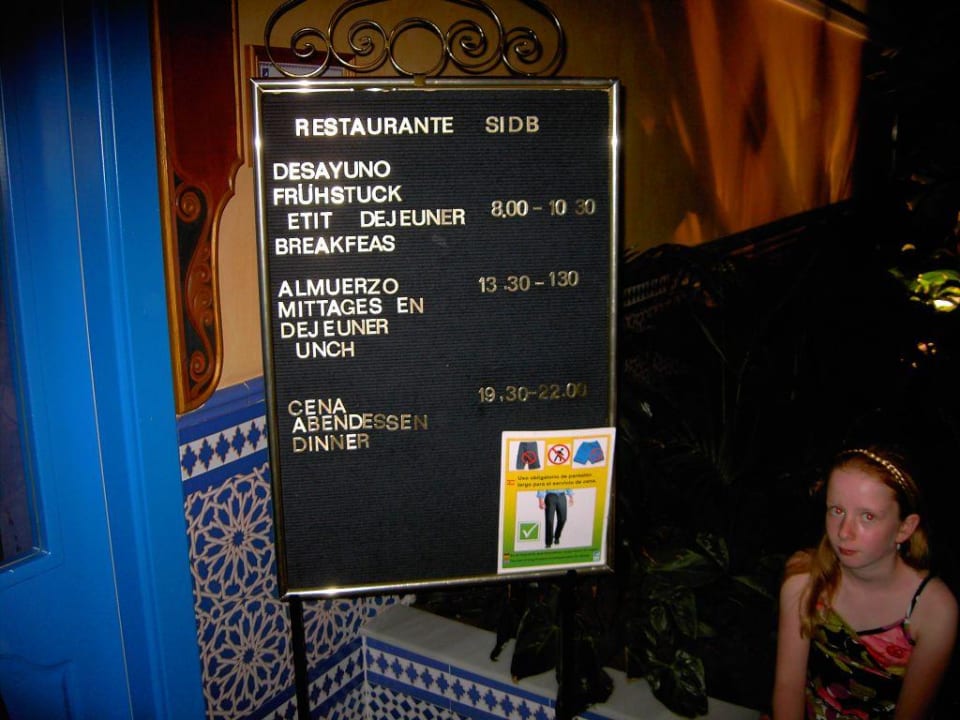 Essenszeiten Playacálida Hotel