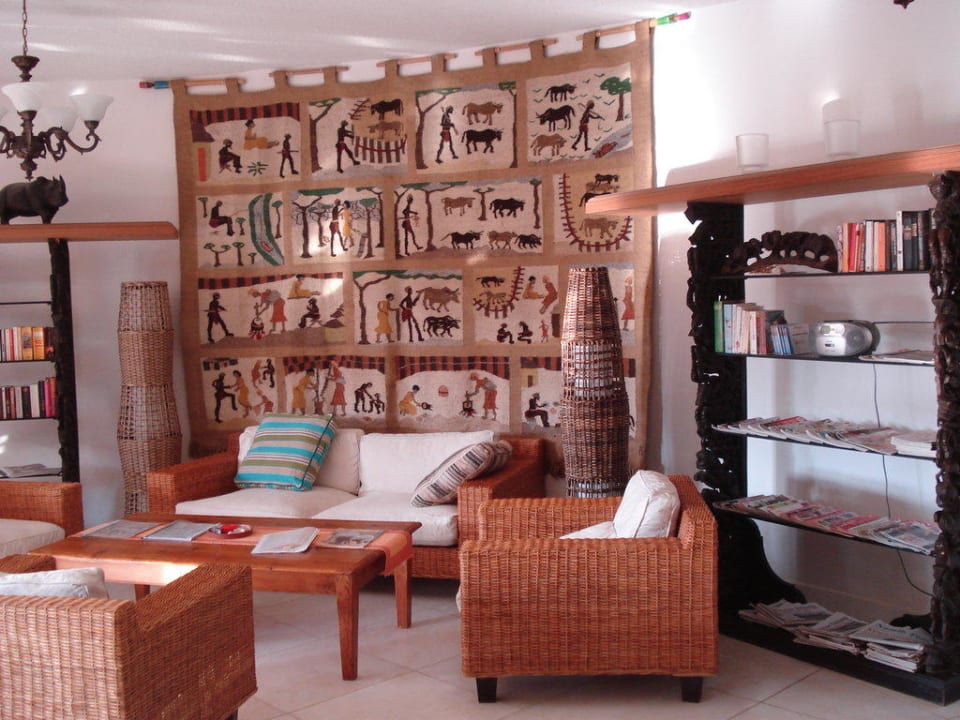Leseecke im Frühstücksraum Ocean House Swakopmund