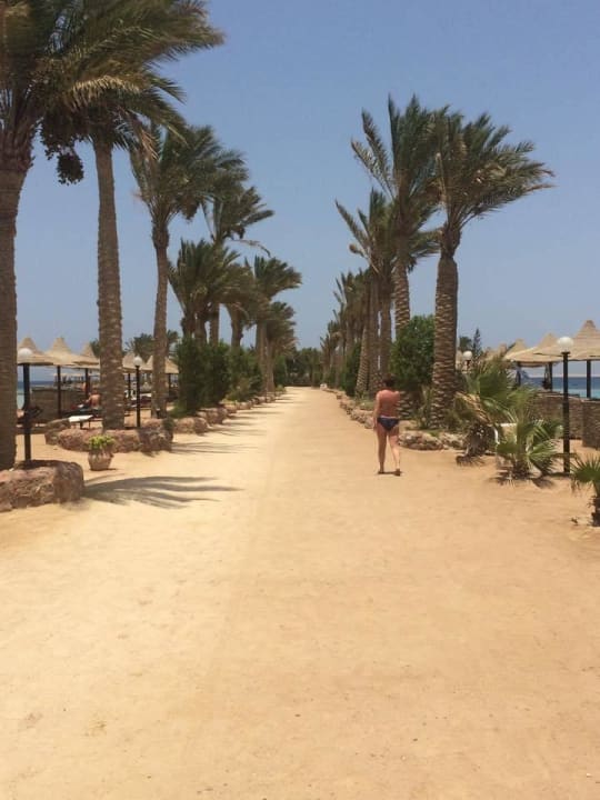 Droga do restauracji na cypelku Arabia Azur Resort