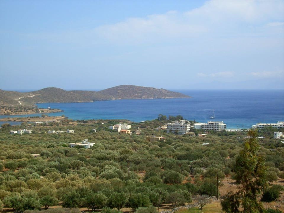 Blick von der Hotelterrasse Elounda Residence Resort & Waterpark