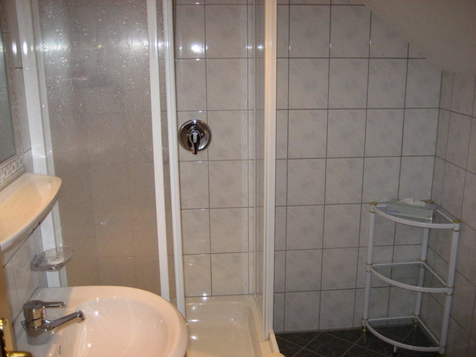 Badzimmer mit Duschkabine Hotel die Arlbergerin