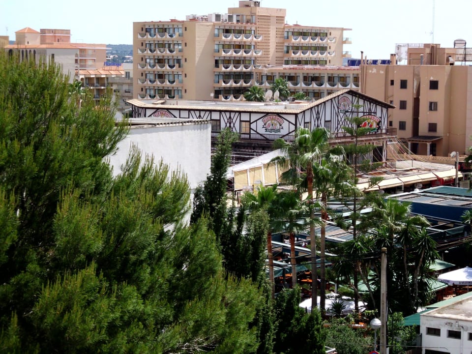 Blick auf den Bierkönig Aparthotel Pabisa Orlando