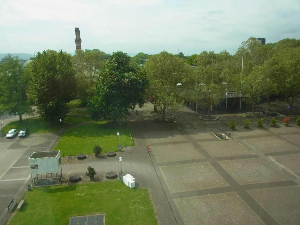 Ausblick aus dem Fenster Hotel Novotel Karlsruhe City