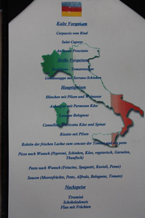 Italienisches a La Carte Menü Punta Cana Princess All Suites Resort & Spa