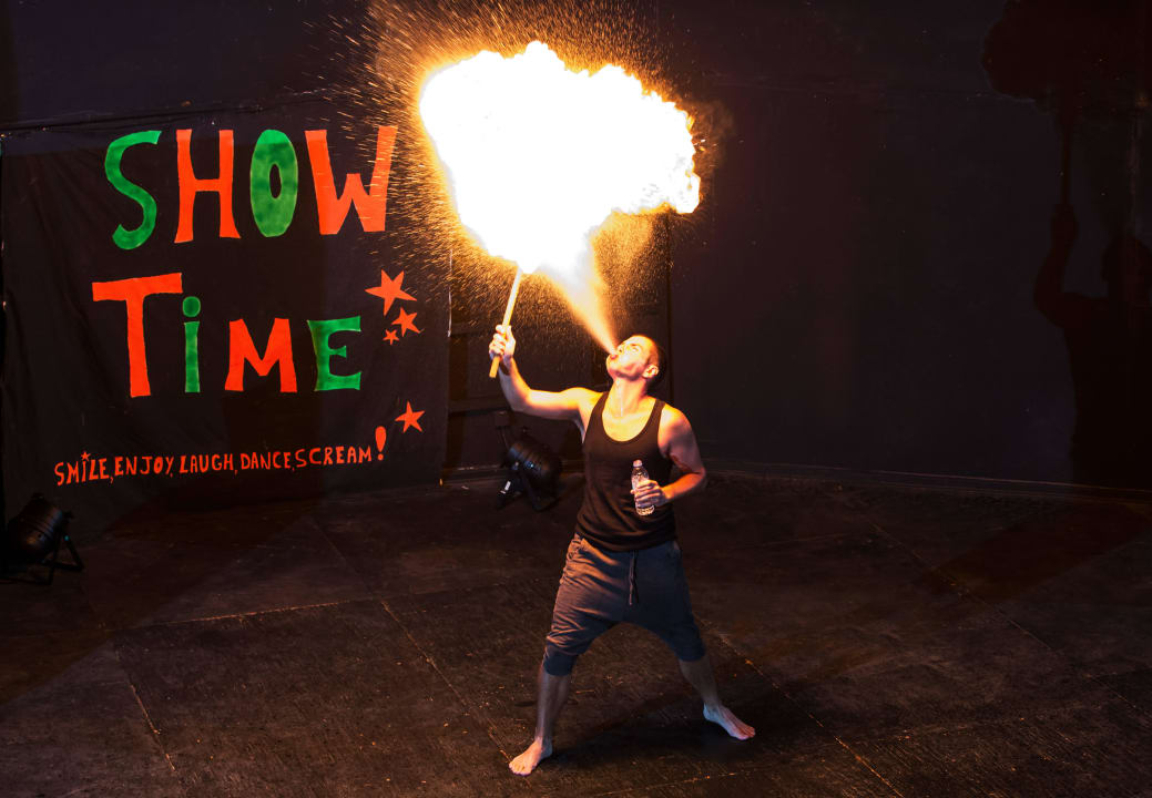 FIRE SHOW Fodele Beach & Water Park Holiday Resort