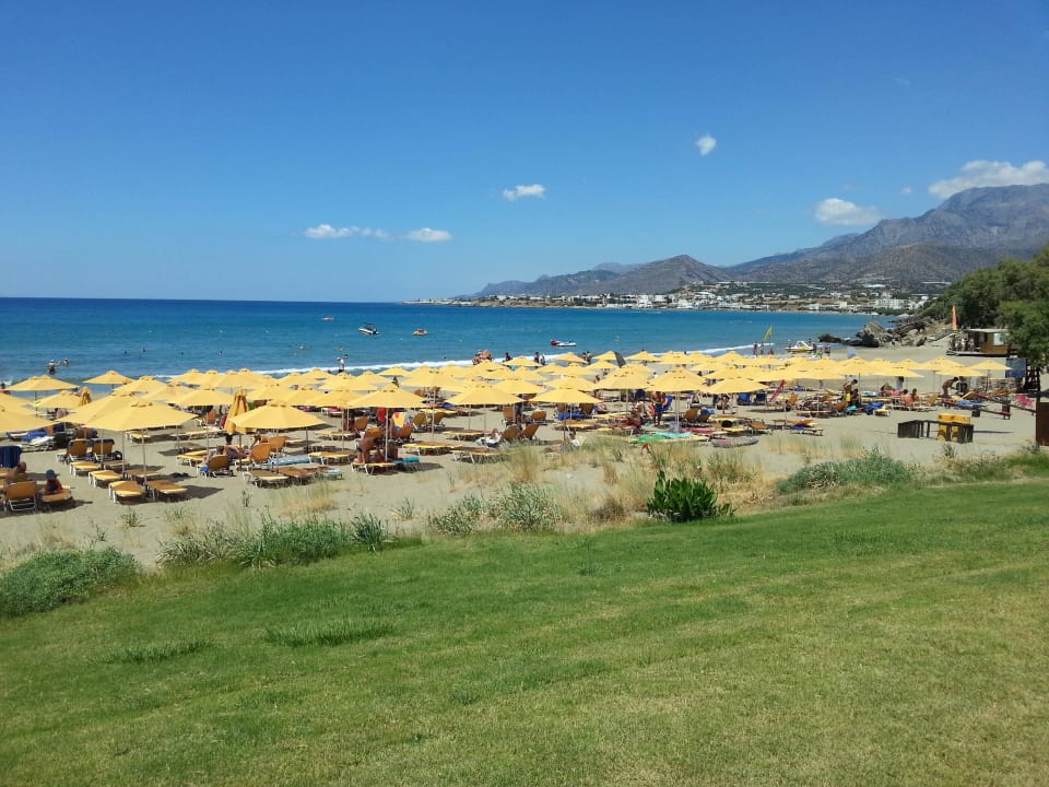 Schöner Übergang von Pool zum Strand Atlantica Mikri Poli Crete