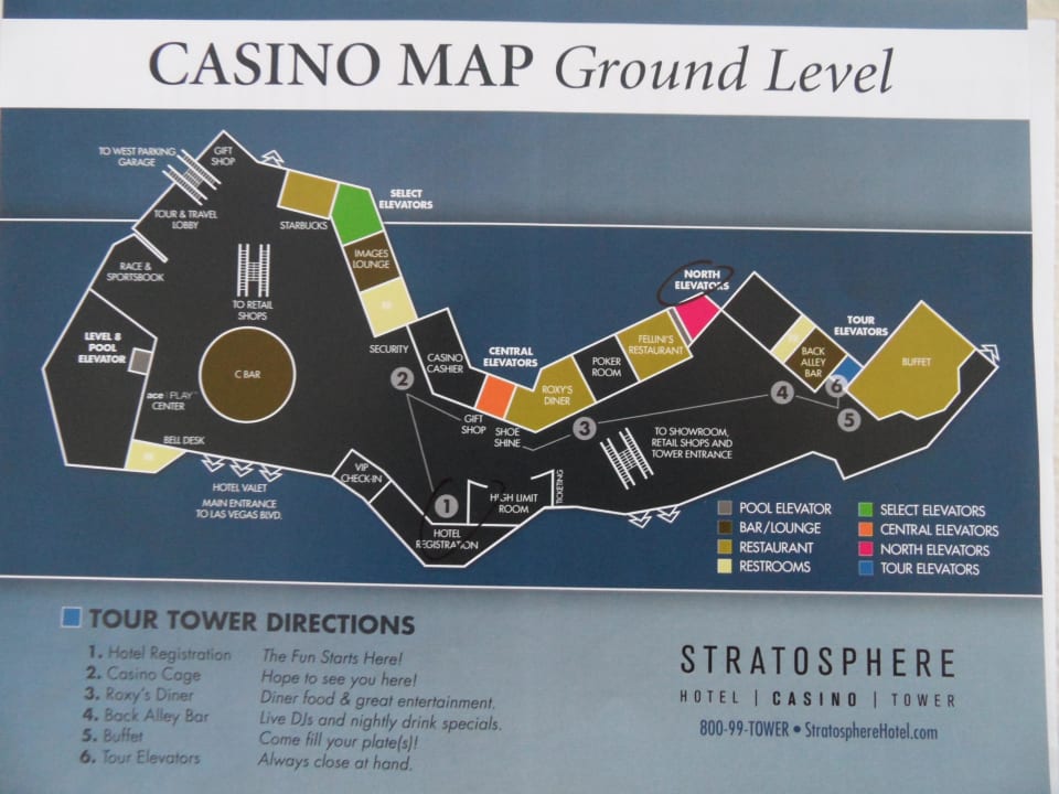 Plan vom Erdgeschoss The STRAT Hotel, Casino and SkyPod