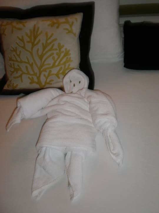 Mantula unser Roomboy mit seinen Kreationen Taj Bentota Resort & Spa