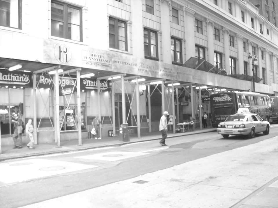 Seiteneingang New York's Hotel Pennsylvania