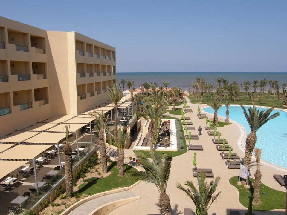Blick vom Balkon Hotel Rosa Beach