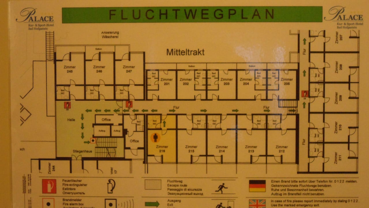 Etagenplan Johannesbad Hotel Palace