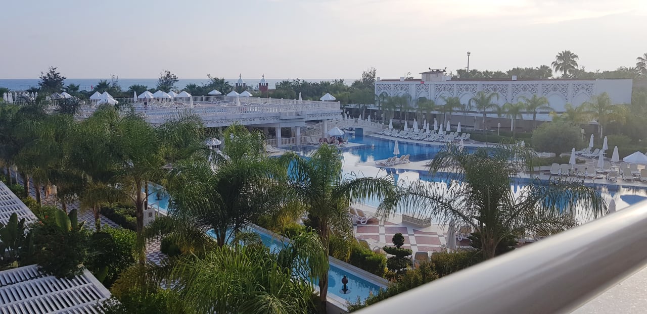 Vom ersten Stock aus Abreisetag Royal Taj Mahal Hotel