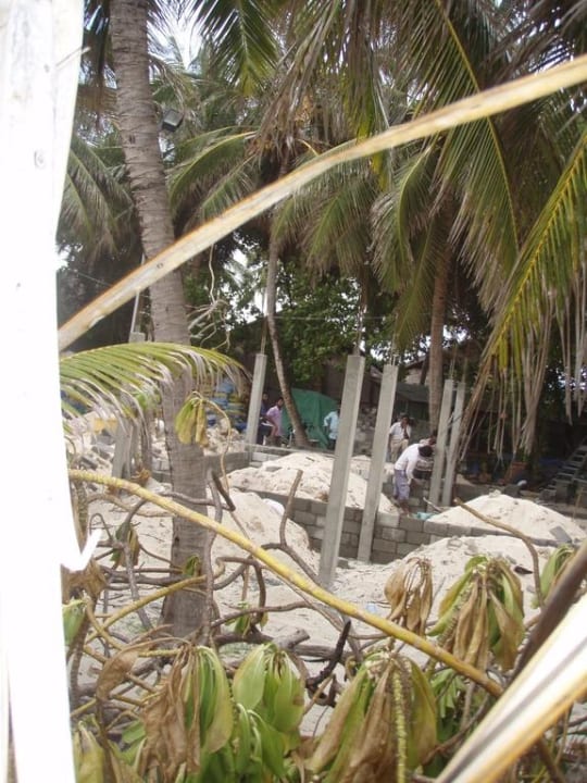 Bau der neuen Häuschen Summer Island Maldives