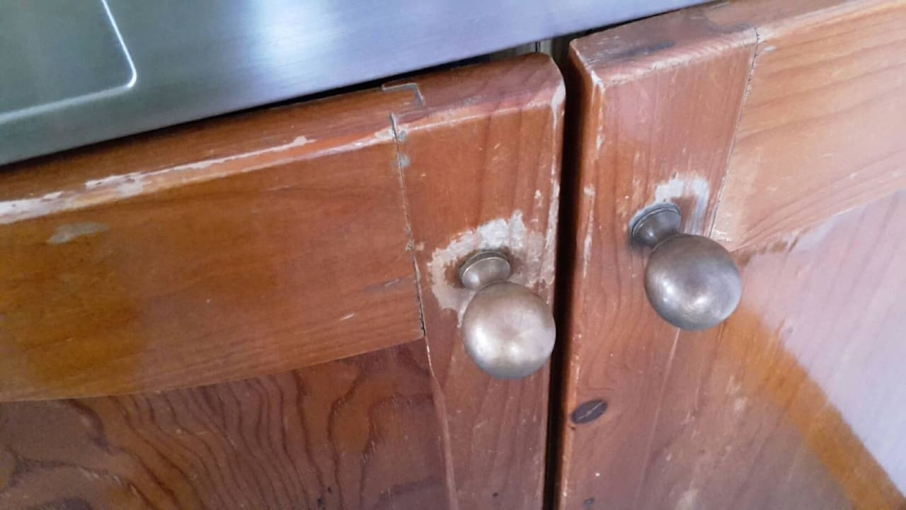 Küchenecke sehr renovierungsbedürftig Aparthotel Costa Mar