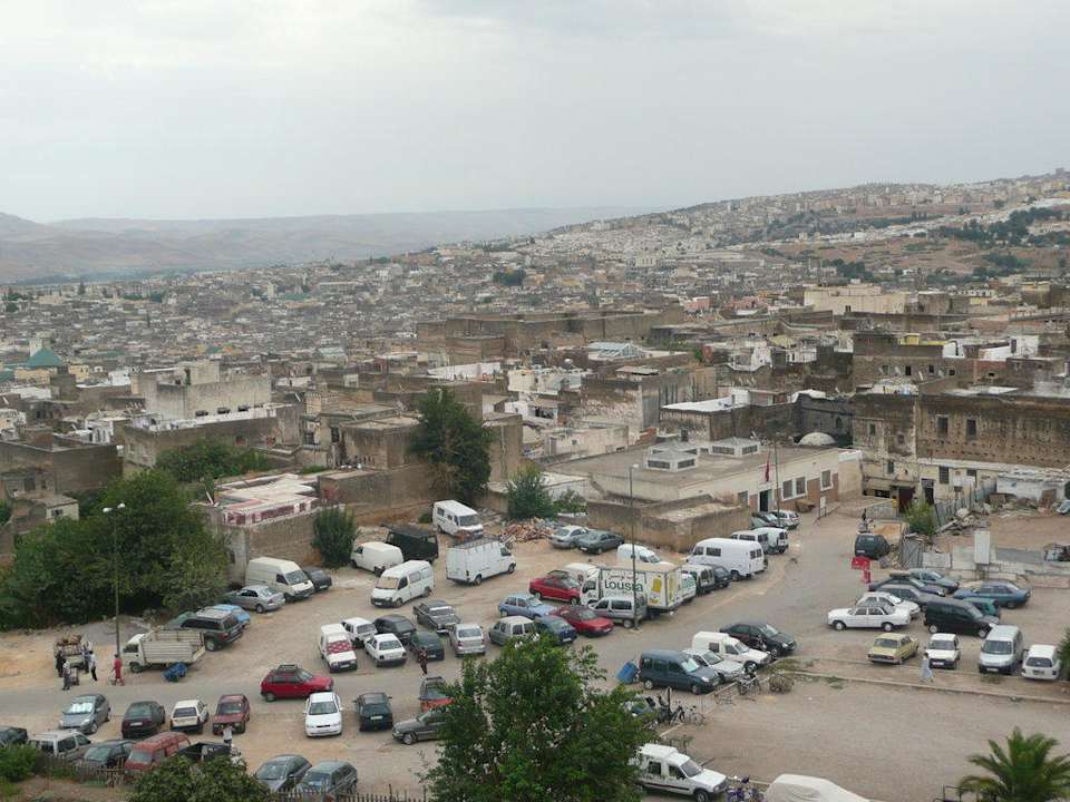 Ausblick auf den Parkplatz Hotel Riad Al Pacha