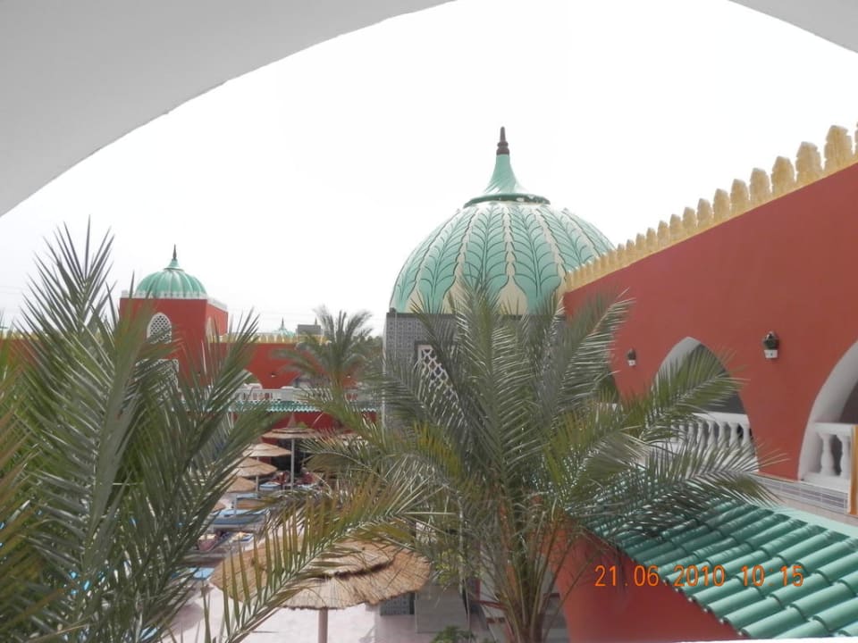 Ausblick von unserem Balkon Pickalbatros Alf Leila Wa Leila Resort - Neverland Hurghada