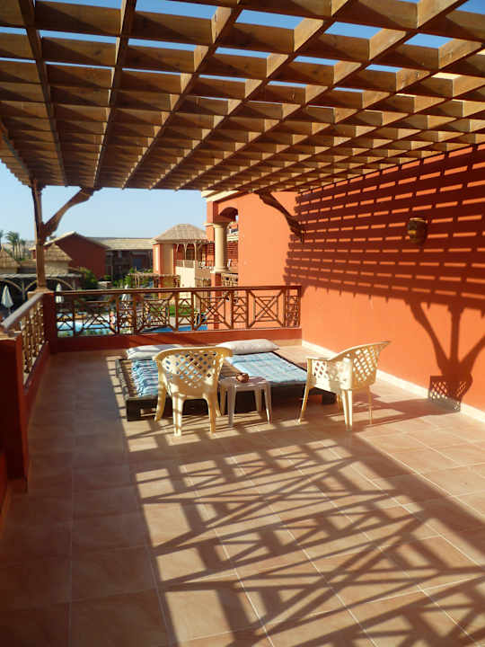 Unser riesen Balkon Zimmer 467 Pickalbatros Alf Leila Wa Leila Resort - Neverland Hurghada