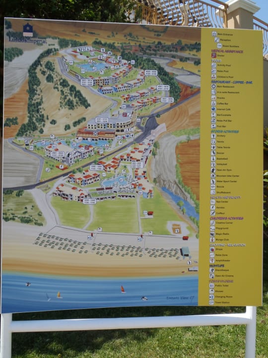 Mapa celého areálu Lindos Imperial Resort & Spa