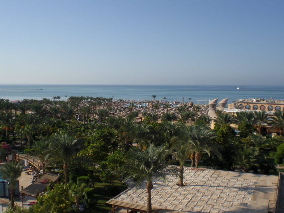 Aussicht vom Flurfenster Le Jardin Aqua Park Resort