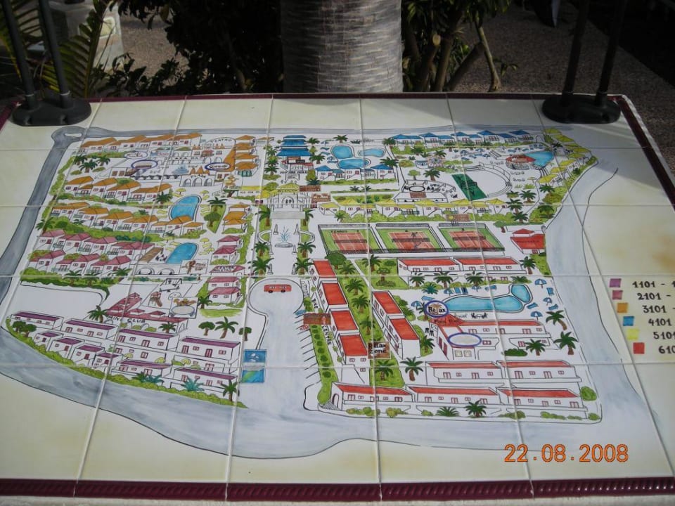 Wegeplan der Hotelanlage Alua Suites Fuerteventura