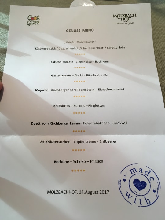 Restaurant Naturhotel Molzbachhof