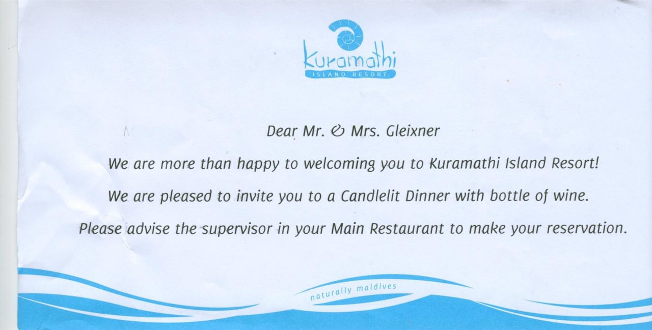 Welcome Kuramathi Maldives