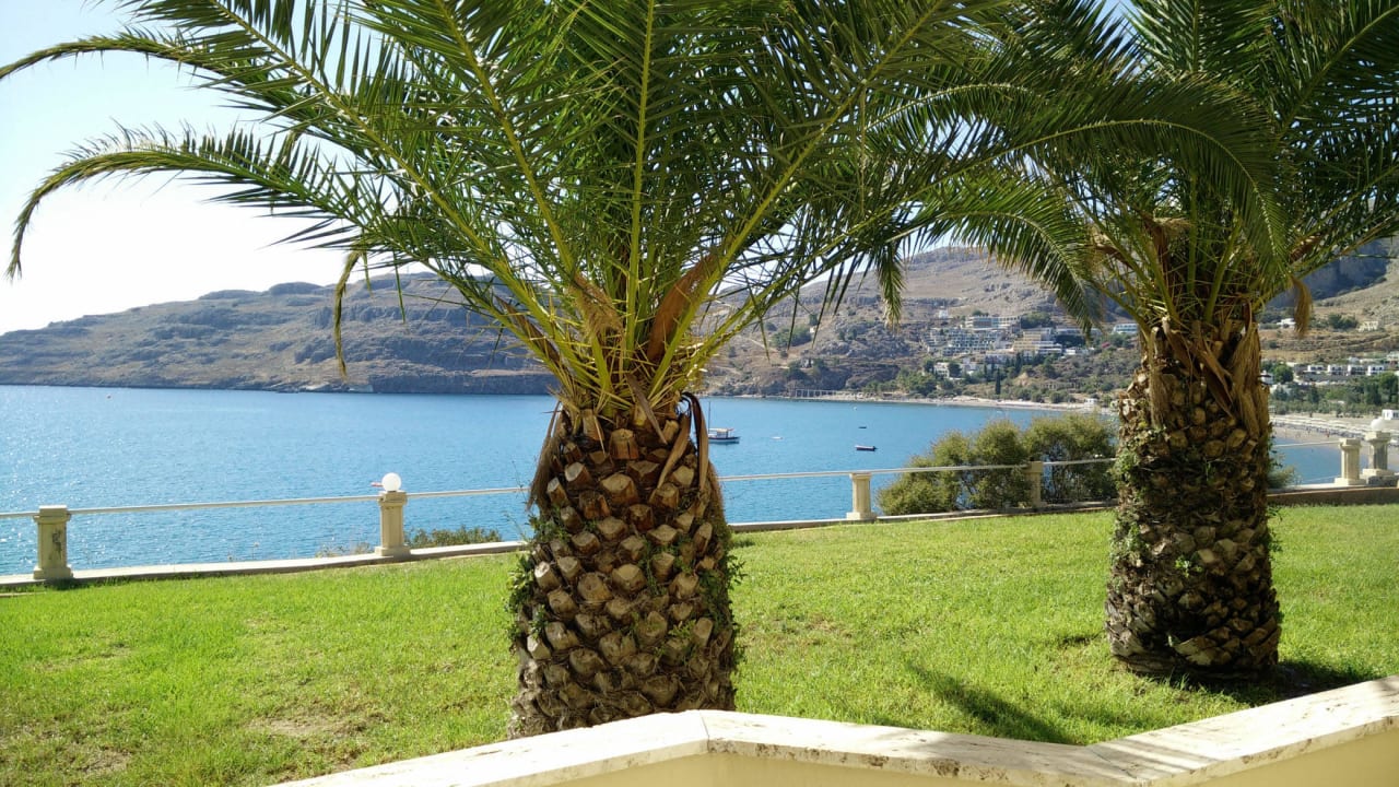 Vue des chambres front de mer Lindos Royal Resort