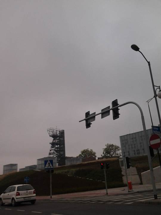 Across the street - mine entrance - not in use Hotel Novotel Katowice Centrum