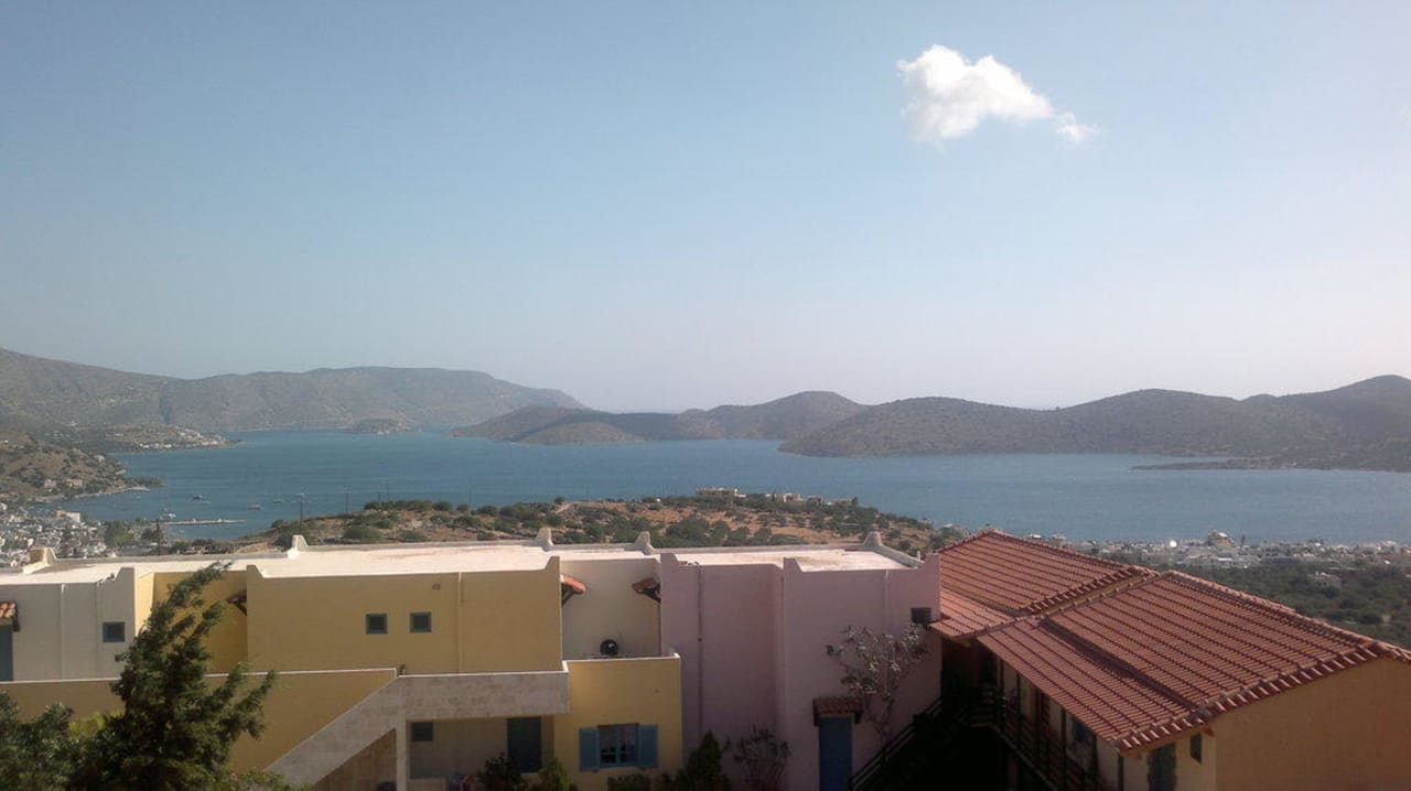 Blick vom Balkon Elounda Residence Resort & Waterpark