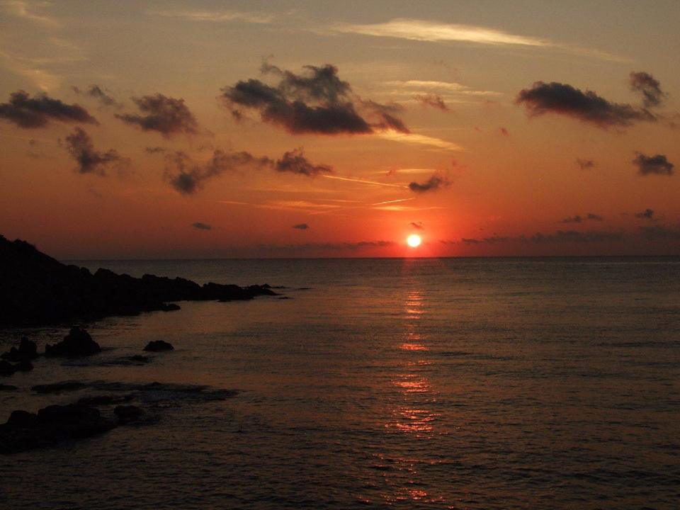 Sonnenaufgang am Strand Duni Royal Holiday Village