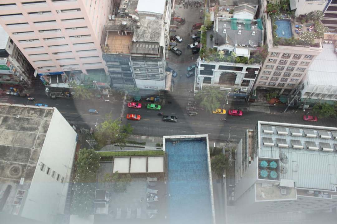 Blick vom Zimmer zum Pool Hotel Le Meridien Bangkok