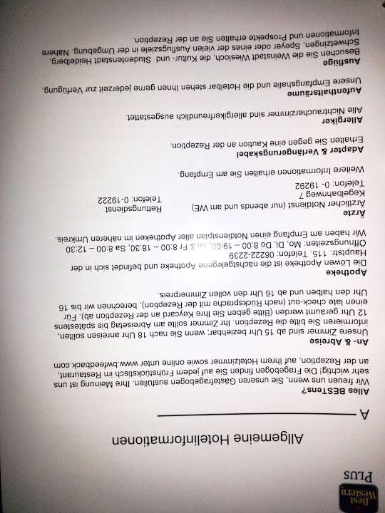 Zimmerinfo/Mappe/Preise/Möglichkeiten/etc. Best Western Plus Palatin Kongresshotel