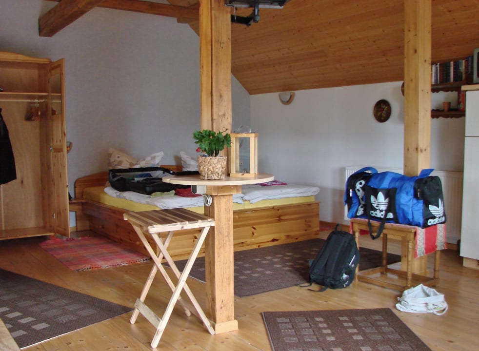 Doppelbett sehr bequem Ferienhaus Paulsbergblick