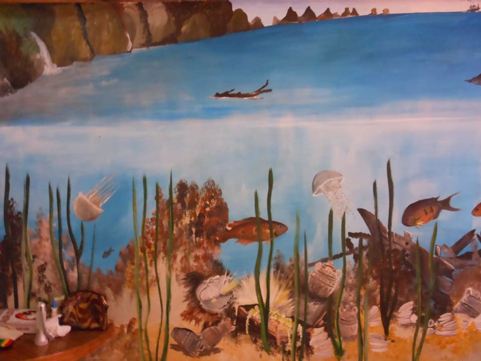 Wand im Schlafzimmer KokosNuss Garden Resort