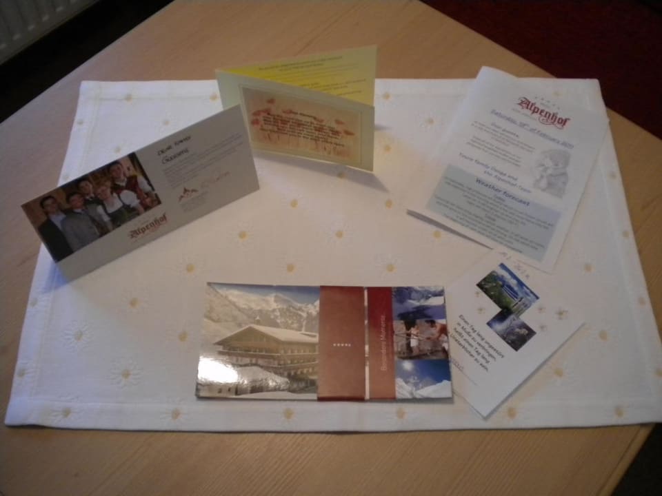 Welcome package Hotel Alpenhof