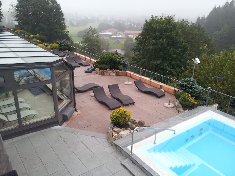 Ausblick von der Terrasse Hotel Zugspitzblick