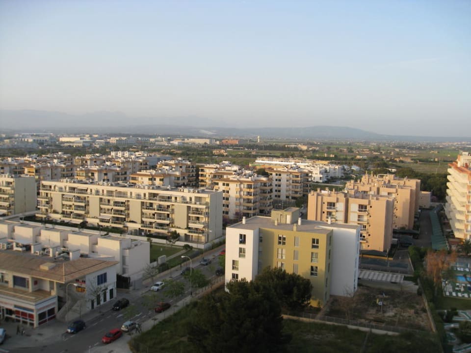 Ausblick nach hinten raus, Flur allsun Hotel Pil-lari Playa