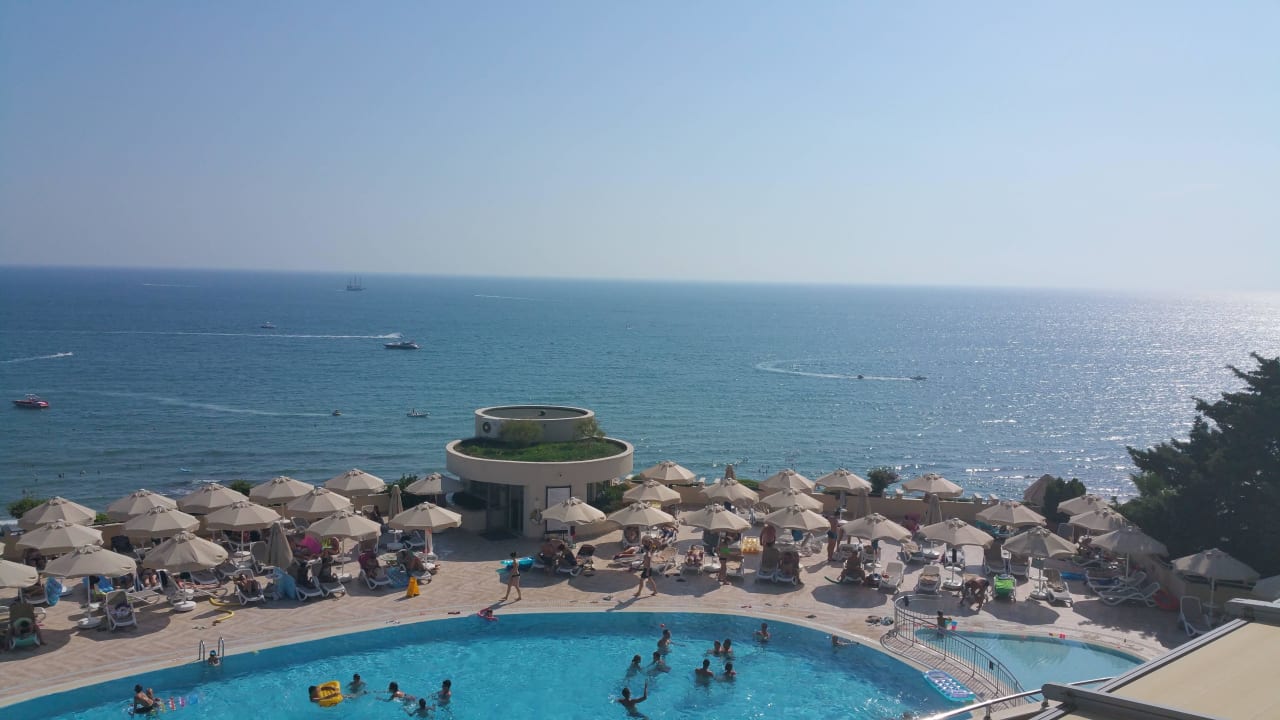 Ausblick aus Balkon Melas Resort Hotel