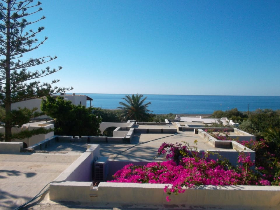 Blick von der Frühstücksterrasse Coriva Beach Hotel & Bungalows
