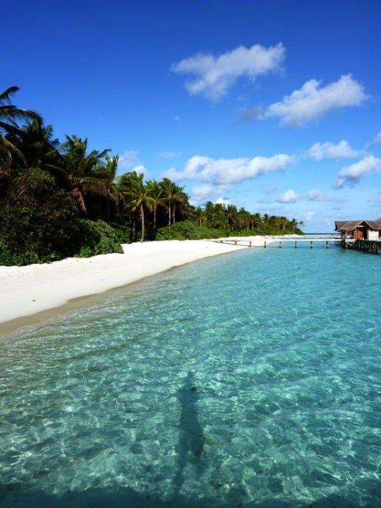 Wasservilleninsel von Brücke aus Conrad Maldives Rangali Island