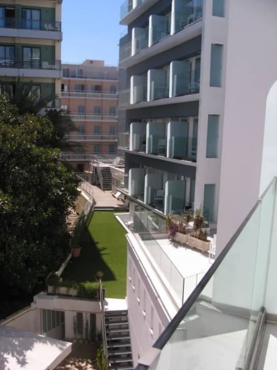 Ausblick v. Zimmer in Hof Ibiscus Hotel Rhodos