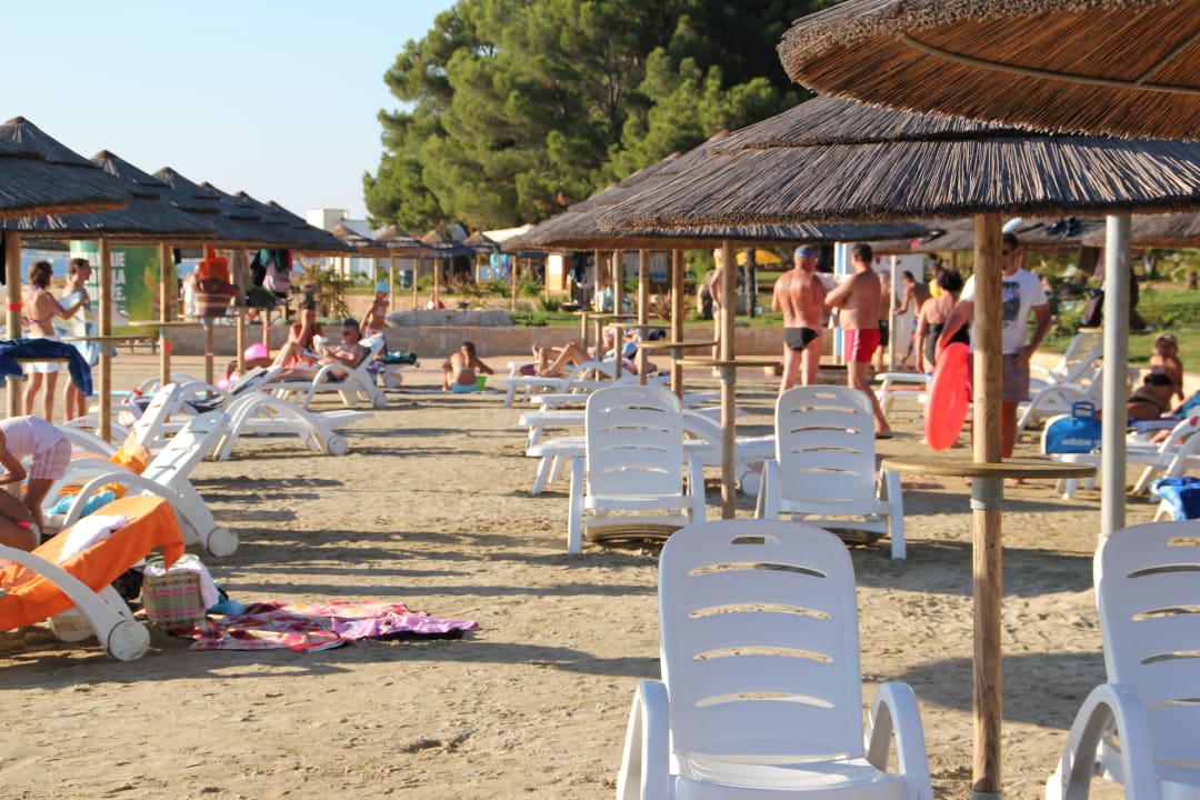 Blick auf den Valamarstrand Valamar Parentino Hotel