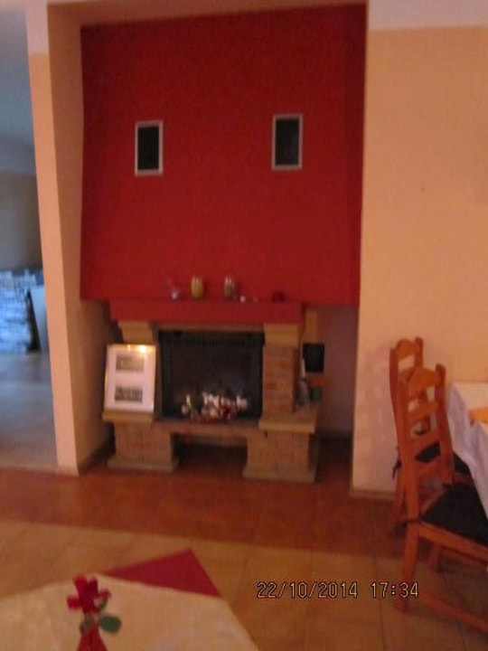 Kamin im Restaurant Center Hotel Bronkow