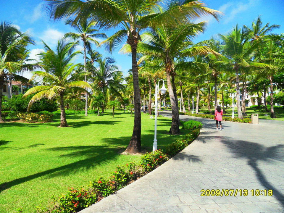 Weg zum Hauptrestaurant Ocean Blue & Sand
