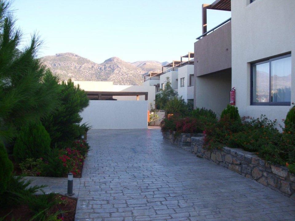 Aussicht vom Zimmer im Erdgeschoss Reihe 7 Atlantica Mikri Poli Crete