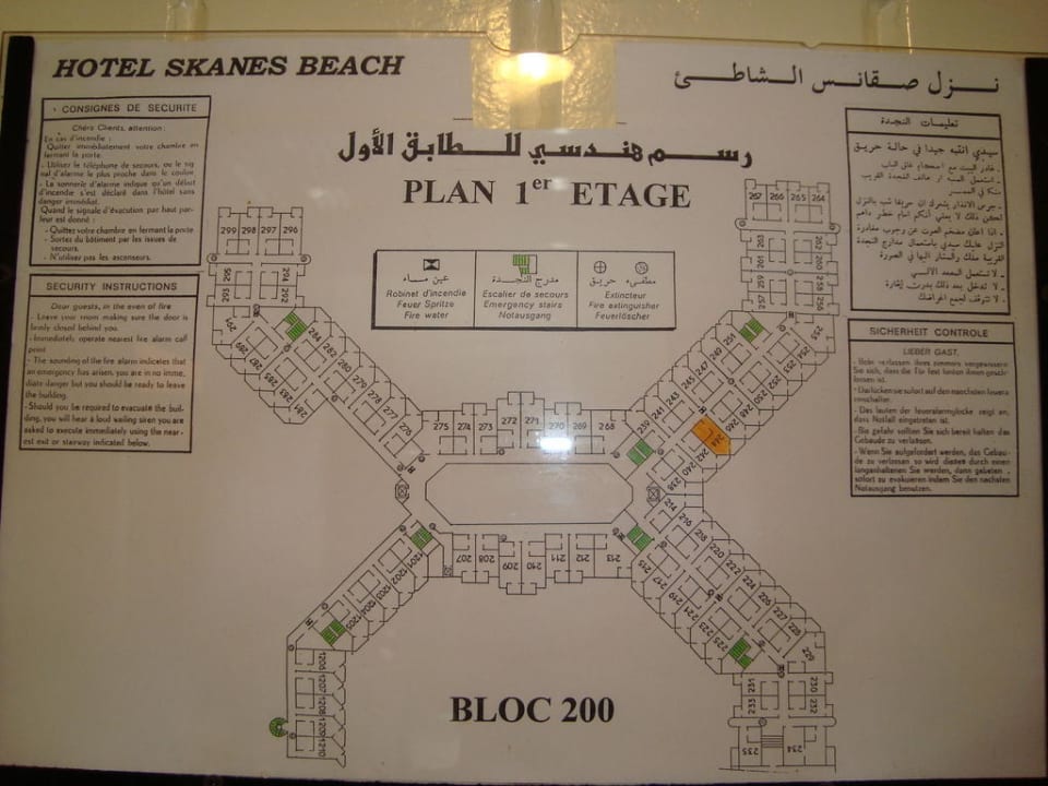 Fluchtwege Hotel El Mouradi Skanes Beach