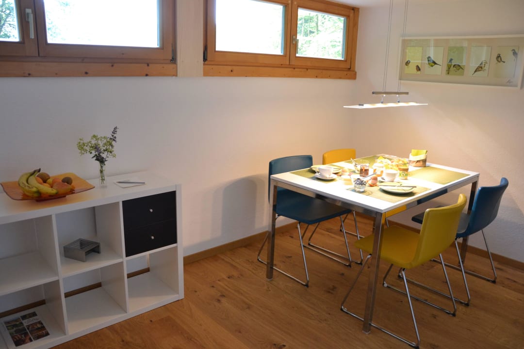 Esszimmer mit Blick auf den Wallberg Ferienwohnung Am Söllbach