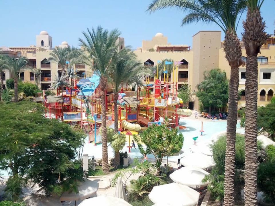 Blick auf den Wasserpark Grand Waterworld Makadi & Family Star Makadi