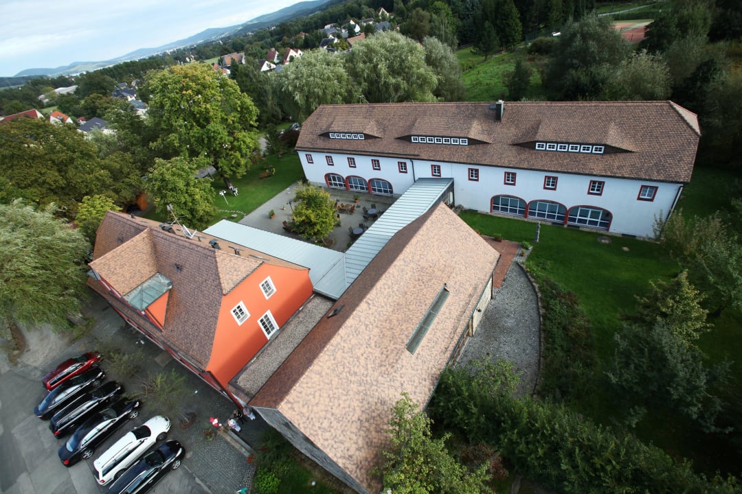 Luftaufnahme Landidyll Hotel Erbgericht Tautewalde